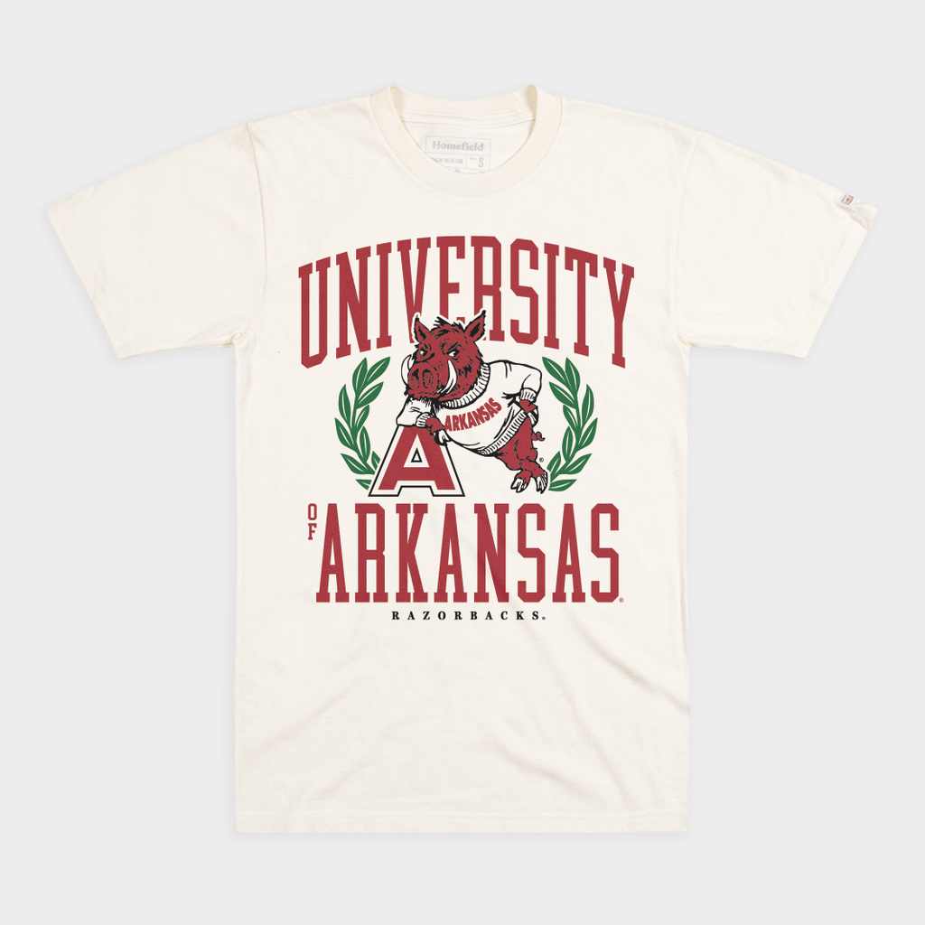 Arkansas Razorbacks Vintage 1958 Logo Tee Style001 Hoodie, Sweatshirt | CoreVibeTees.com (Image 1)