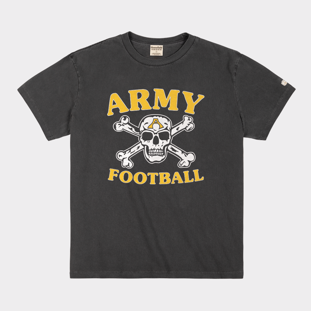 Army Black Knights Football Skull and Crossbones Heavyweight Tee Hoodie, Sweatshirt | CoreVibeTees.com (Image 1)