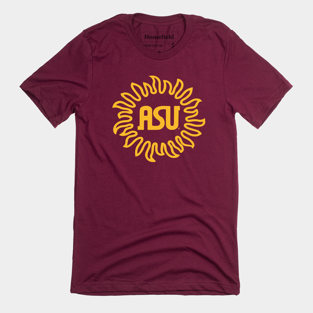 Vintage ASU Sunburst Maroon Tee Style001 Hoodie, Sweatshirt | CoreVibeTees.com