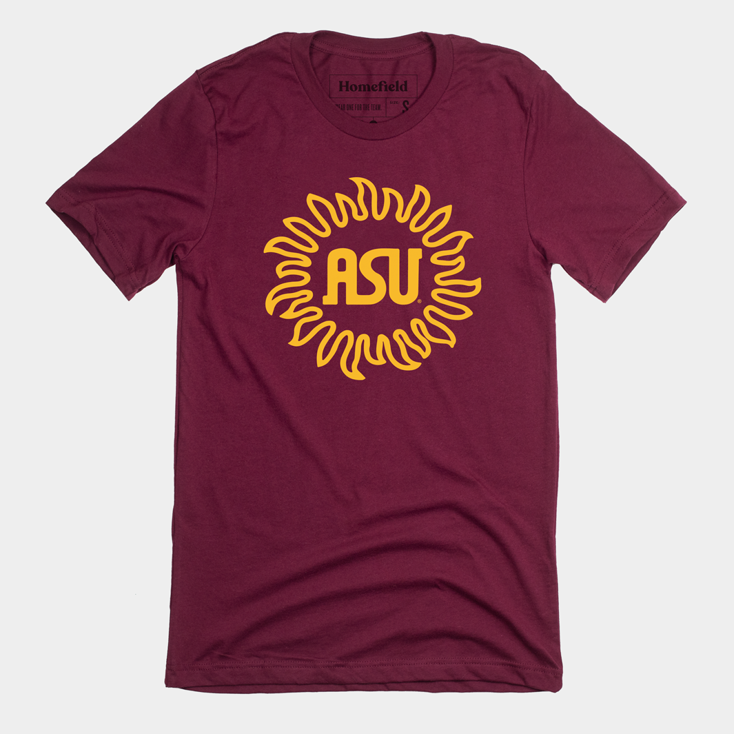 Vintage ASU Sunburst Maroon Tee Style001 Hoodie, Sweatshirt | CoreVibeTees.com