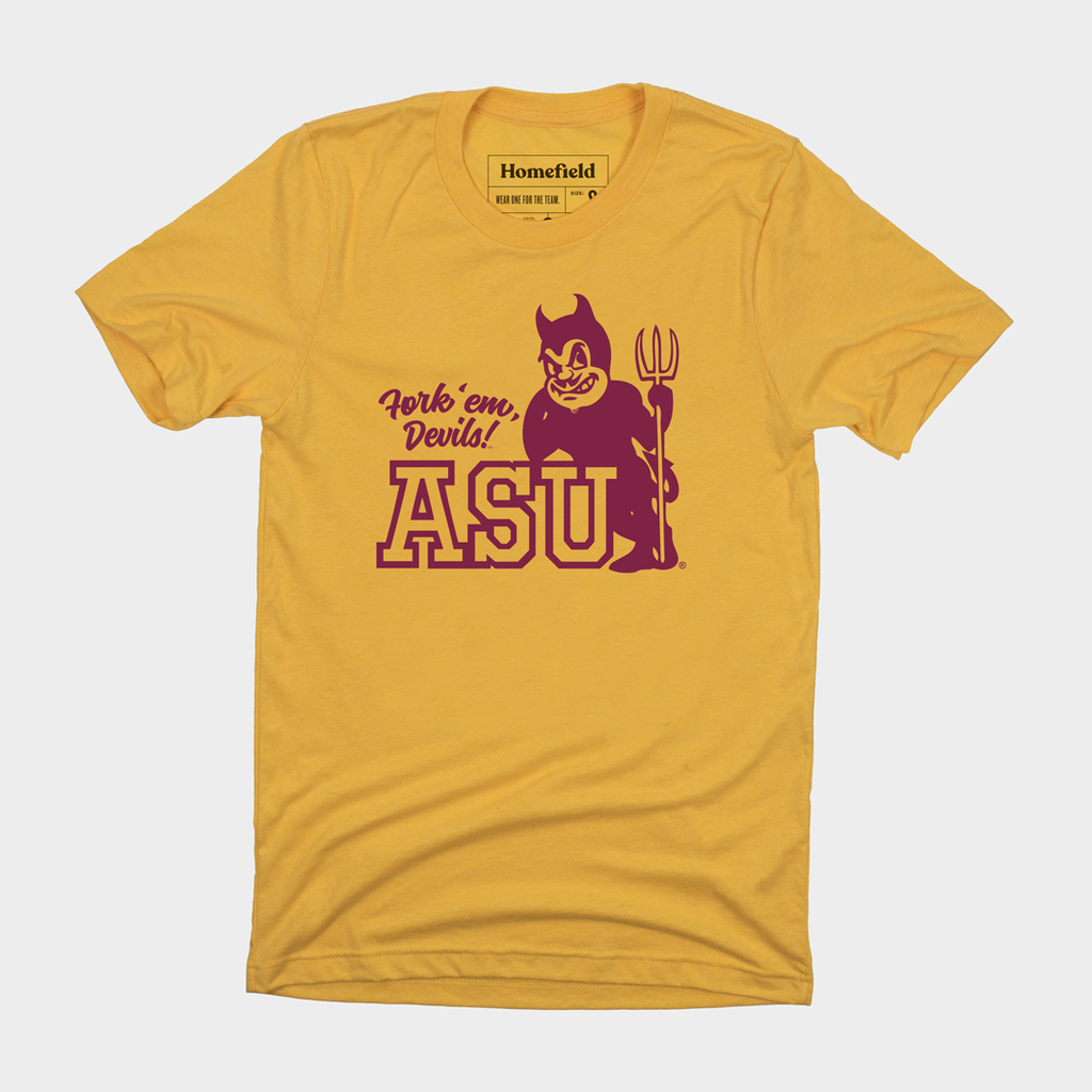 Arizona State ‚ÄúFork ‚ÄòEm, Devils‚Äù Vintage Tee Style001 Hoodie, Sweatshirt | CoreVibeTees.com (Image 1)