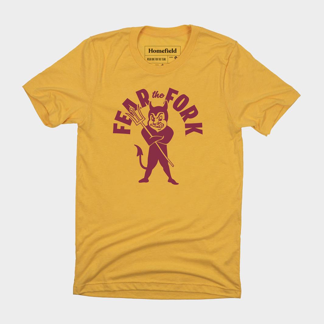 Vintage ASU ‚ÄúFear the Fork‚Äù T-Shirt Hoodie, Sweatshirt | CoreVibeTees.com