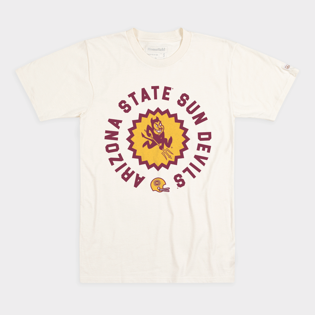 Arizona State Football Sunburst Logo Retro Tee Style001 Hoodie, Sweatshirt | CoreVibeTees.com