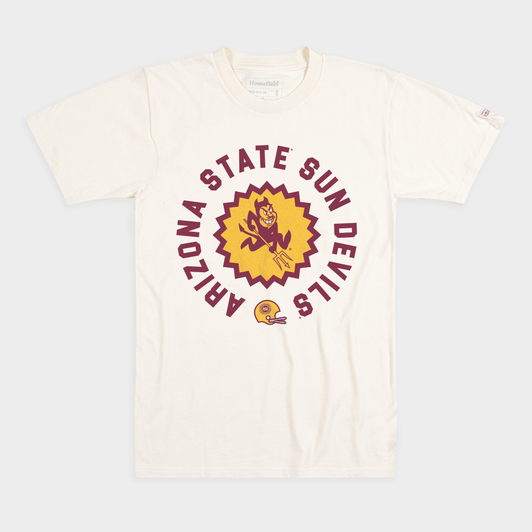 Arizona State Football Sunburst Logo Retro Tee Style001 Hoodie, Sweatshirt | CoreVibeTees.com