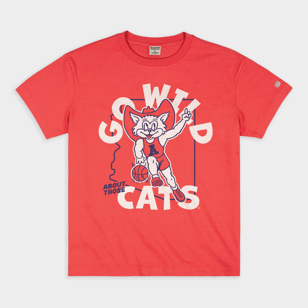 Arizona Go Wild About Those Cats Vintage Heavyweight Tee Style001 Hoodie, Sweatshirt | CoreVibeTees.com (Image 1)