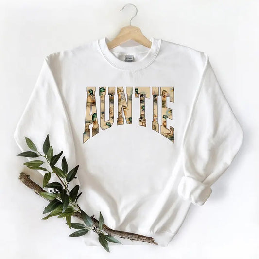 AUNTIE Mallard Duck Graphic Vintage Unisex T-shirt Hoodie Sweatshirt Pullover Cotton Hunting Season