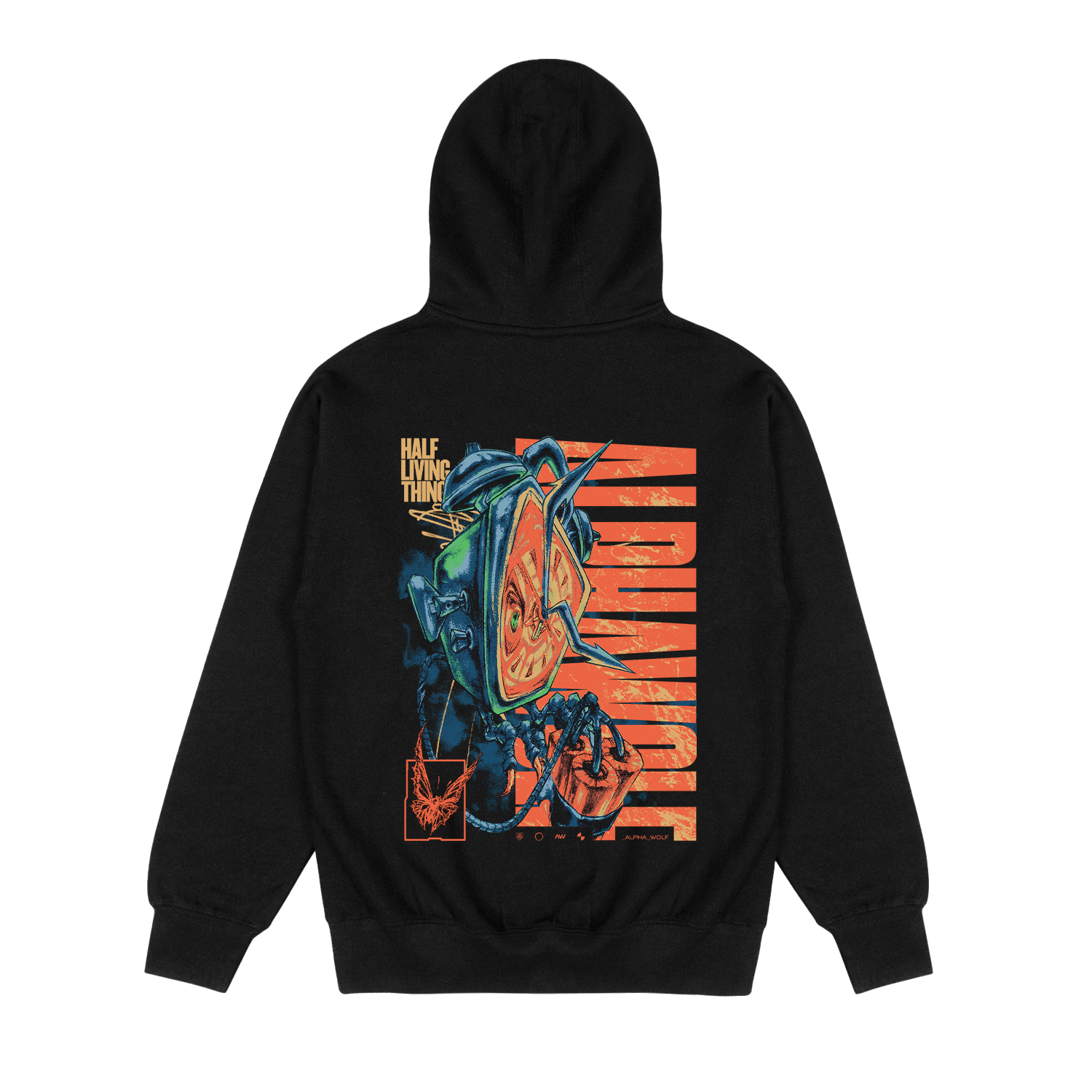 Alpha Wolf - Half Living Things Hoodie T-Shirts, Sweatshirt | CoreVibeTees.com (Image 3)