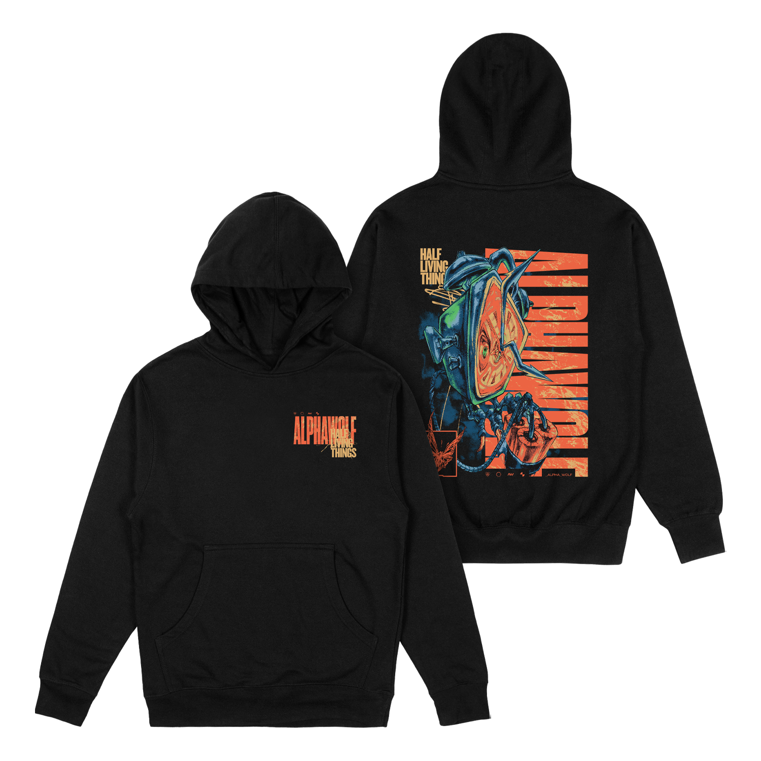 Alpha Wolf - Half Living Things Hoodie T-Shirts, Sweatshirt | CoreVibeTees.com (Image 1)
