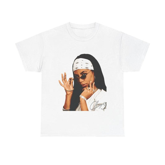 Aaliyah T-Shirt Rap Tee RNB Concert Merch Rare Hip Hop Graphic Print Casual Classic Cotton Menswear Retro Top Vintage Comfy