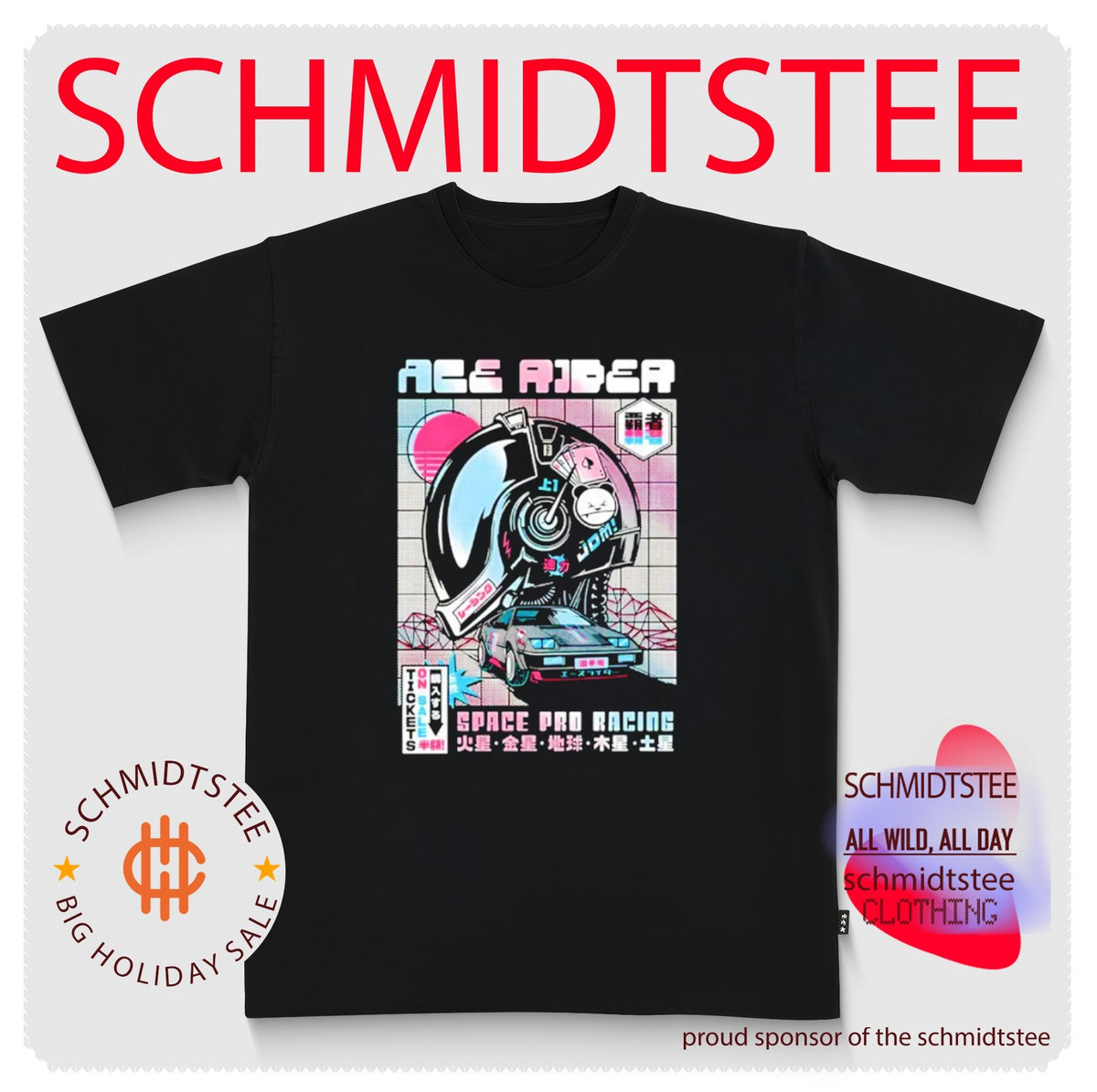 Ace Rider Space Pro Racing Retro Cyberpunk Aesthetic shirt