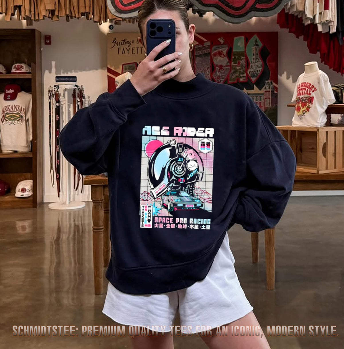 Ace Rider Space Pro Racing Retro Cyberpunk Aesthetic shirt