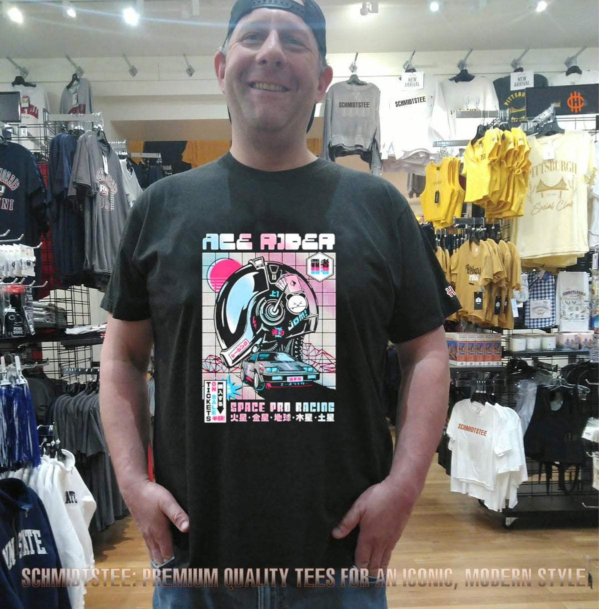 Ace Rider Space Pro Racing Retro Cyberpunk Aesthetic shirt