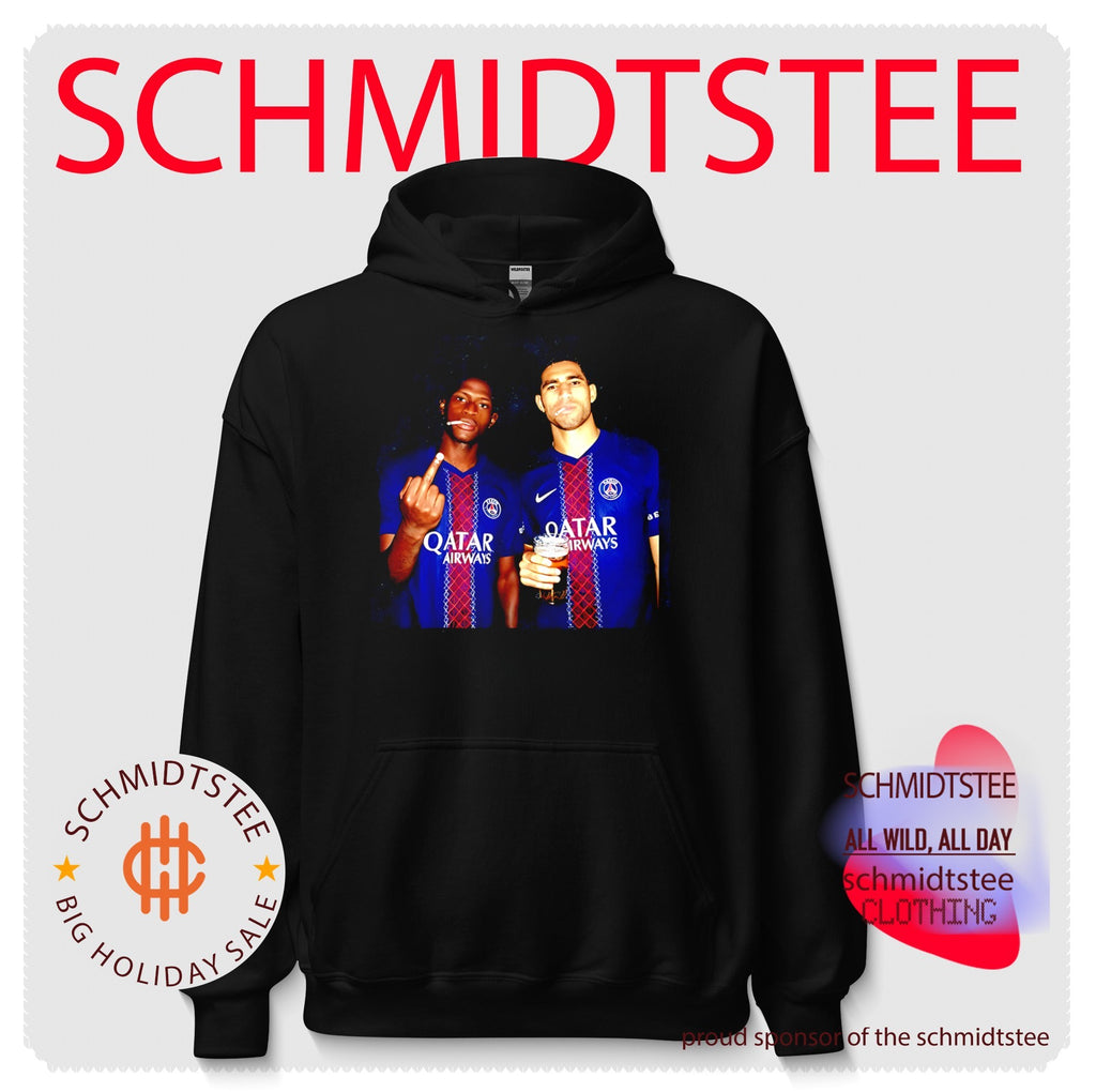 Achraf Hakimi and Nuno Mendes Paris Saint-Germain Middle finger shirt