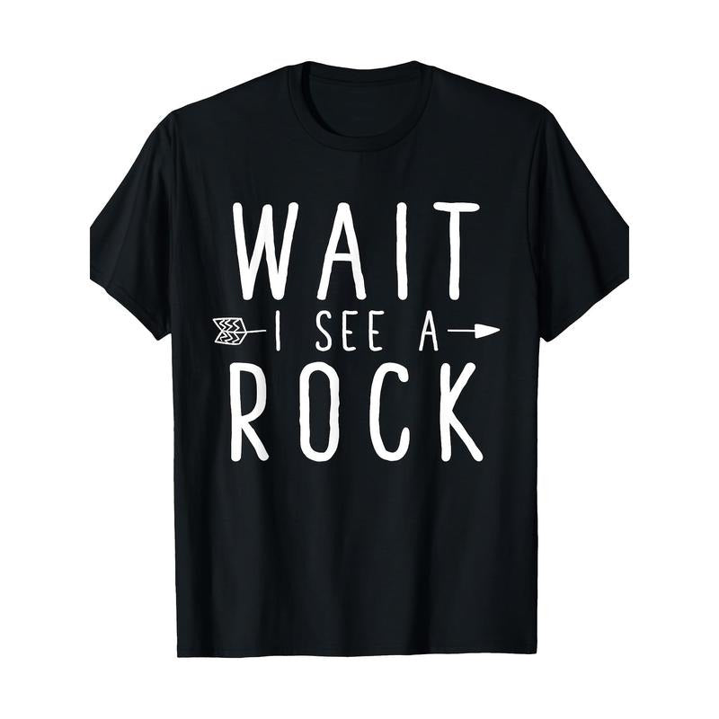Adult Geologist Humor Cotton T-Shirt - All-Season Regular Fit Crew Neck with Digital Heat Transfer Geometric Rock Pattern, Slight Stretch, Casual Pullover Short Sleeve Made in USA