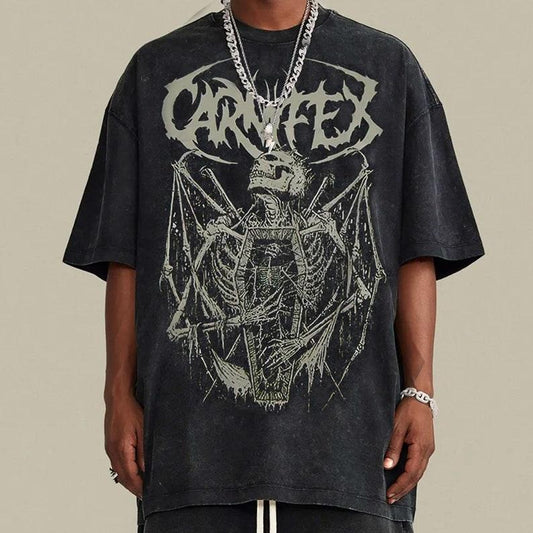 Aesthetic Grunge Carnifex Satanic Skull vintage Goth Oversized Shirt | Cotton Summer Graphic Tee for Men and Woman  T-shirt, sweater and Hoodie