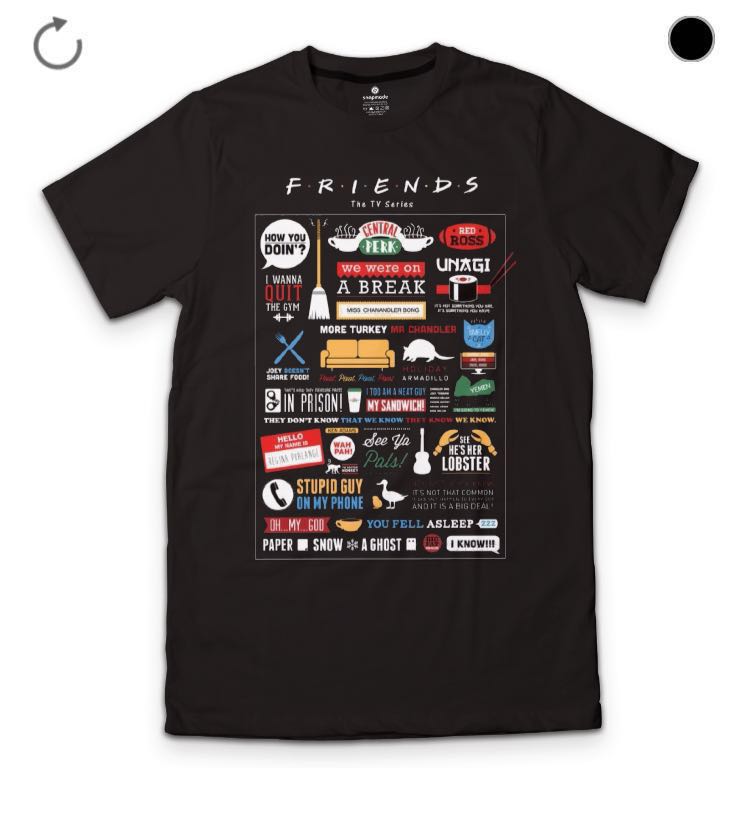 Friends Black Tee Style002 Hoodie, Sweatshirt | CoreVibeTees.com