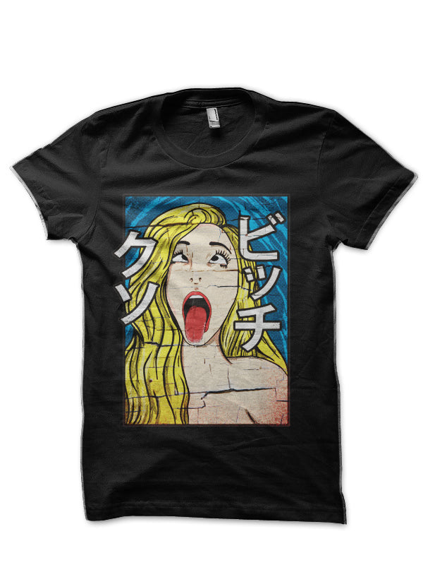 Kuso Bitchy â€“ AHEGAO GIRL I (In DIstressed Style) T-Shirt Hoodie, Sweatshirt | CoreVibeTees.com