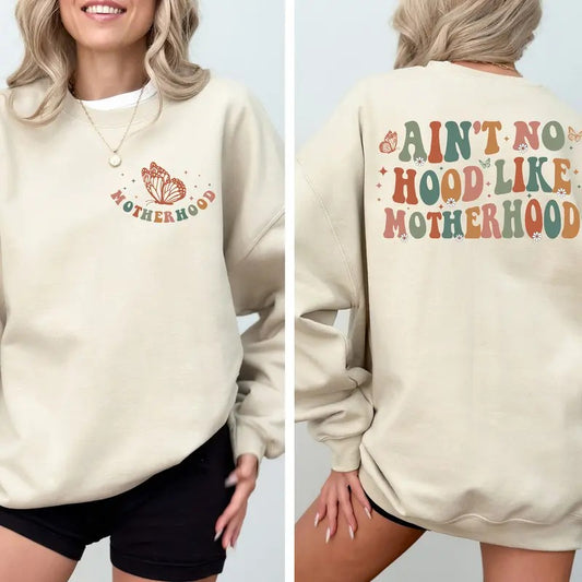 Ain't No Hood Like Motherhood Shirt Funny Mothers Day Tee Trendy Mom Shirt Gift For Mothers Mama T-shirt Mom Gift Mom Life TK62GN