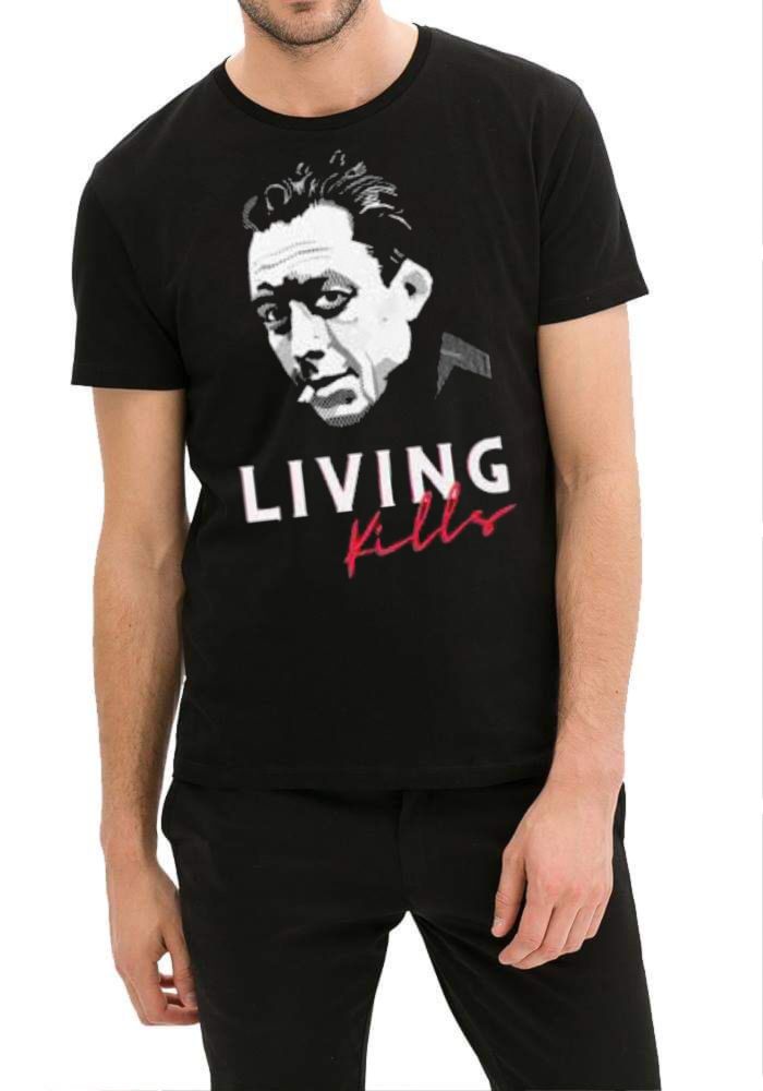 Albert Camus Living Kills T-Shirt Hoodie, Sweatshirt | CoreVibeTees.com