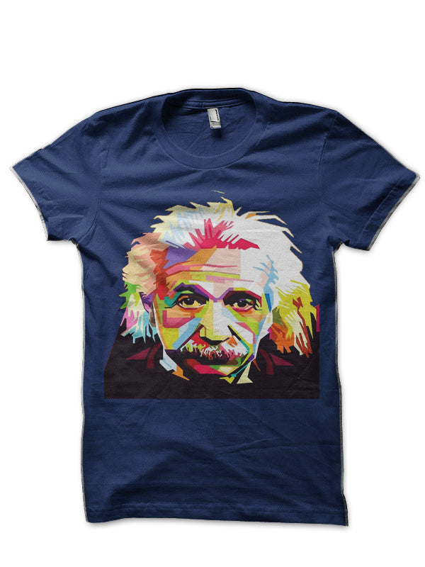 Albert Einstein Navy Blue T-Shirt Style001 Hoodie, Sweatshirt | CoreVibeTees.com