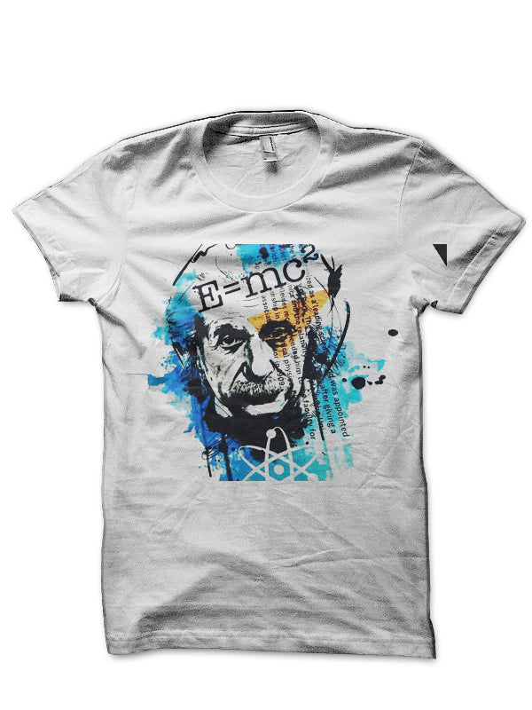 Albert Einstein White T-Shirt Style002 Hoodie, Sweatshirt | CoreVibeTees.com