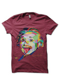 Albert Einstein Maroon T-Shirt Style001 Hoodie, Sweatshirt | CoreVibeTees.com