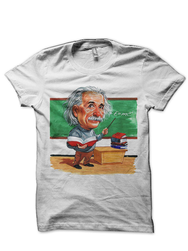 Albert Einstein White  T-Shirt Hoodie, Sweatshirt | CoreVibeTees.com