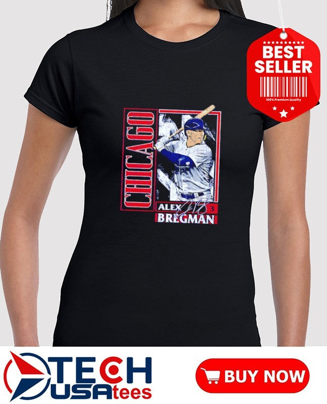 Alex Bregman #3 Chicago Cubs Baseball signature card style shirt
