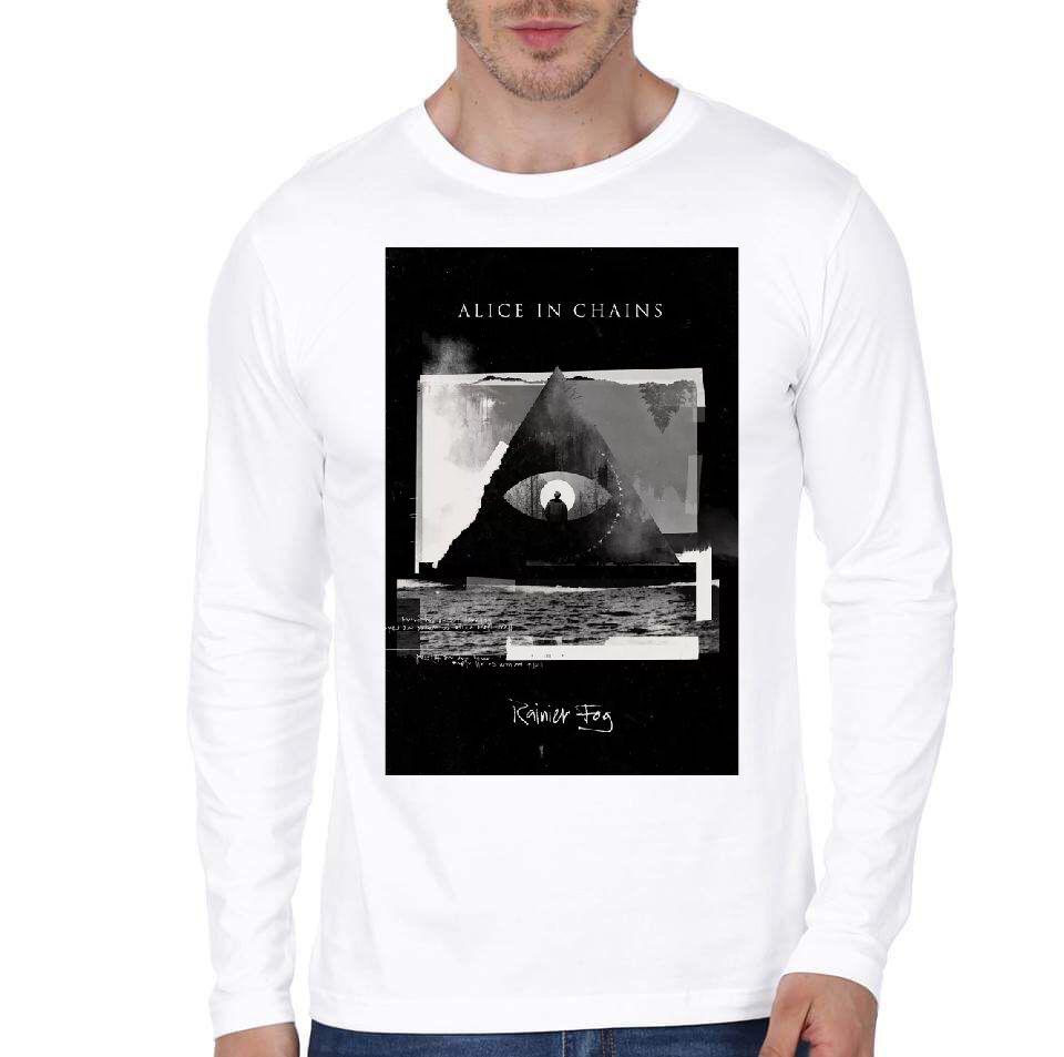 Alice In Chains Full Sleeve White T-Shirt Hoodie, Sweatshirt | CoreVibeTees.com
