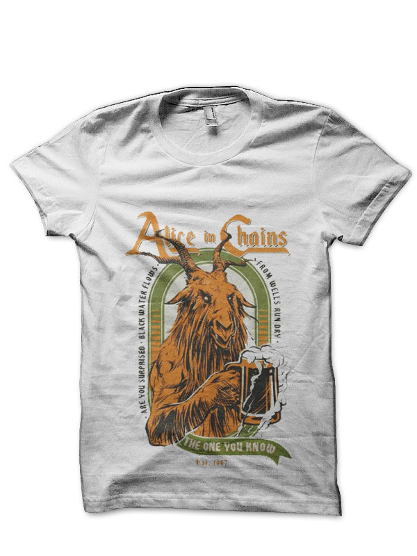 Alice In Chains White T-Shirt Hoodie, Sweatshirt | CoreVibeTees.com