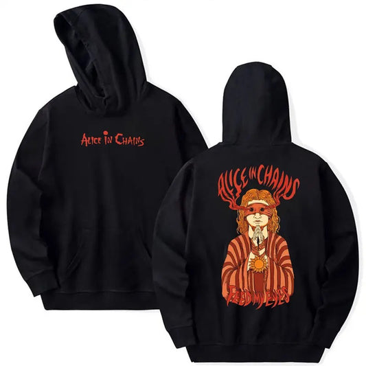 Alicee Alternative Inn Chainss 2 Sides Hoodie, Heavy Metal, Punk Rock 90s, Unisex Sweater Pullover Tee
