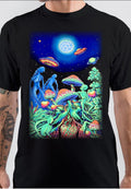 Alien Shrooms Black T-Shirt Hoodie, Sweatshirt | CoreVibeTees.com