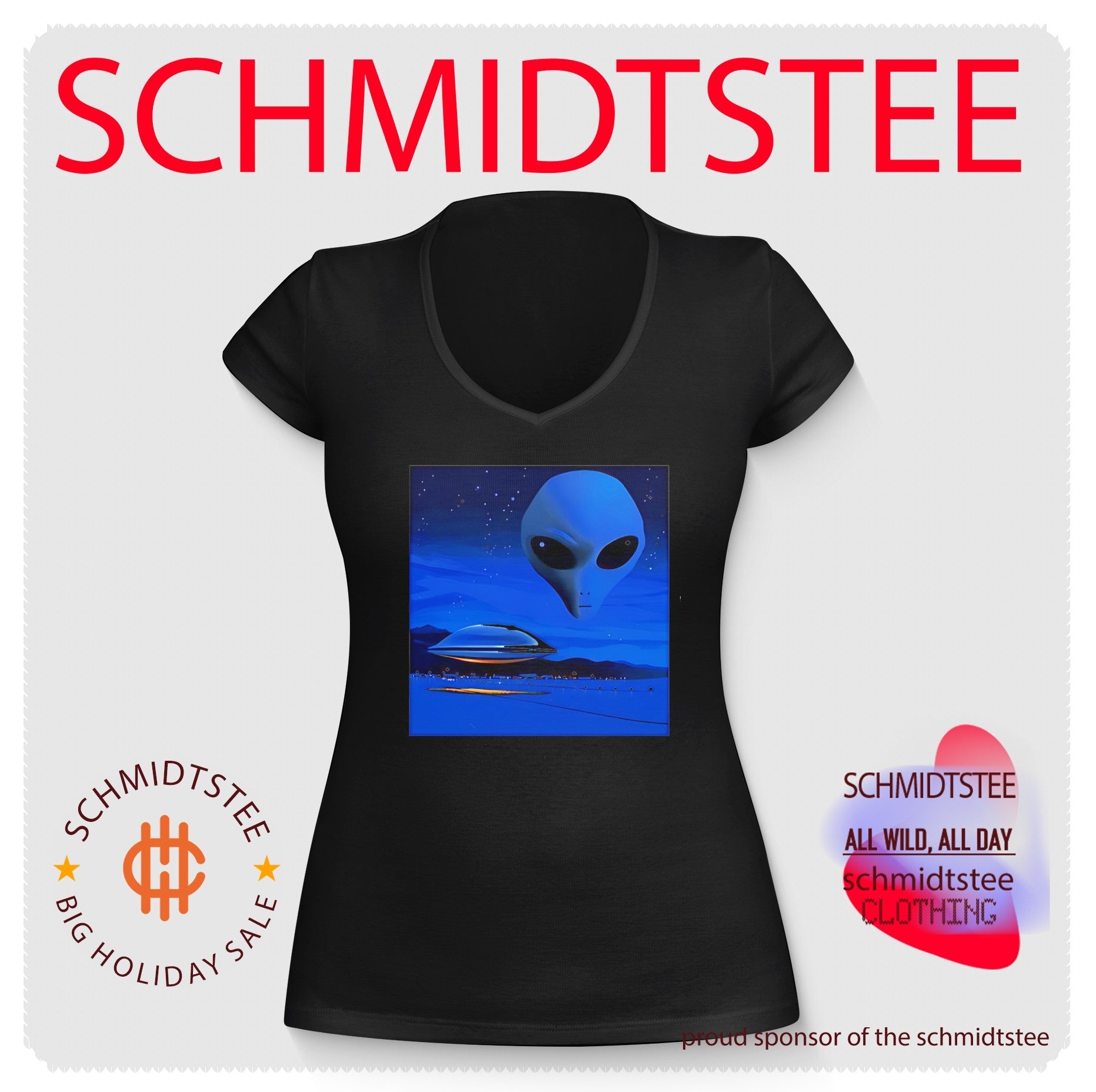 Aline and UFO frame photo shirt