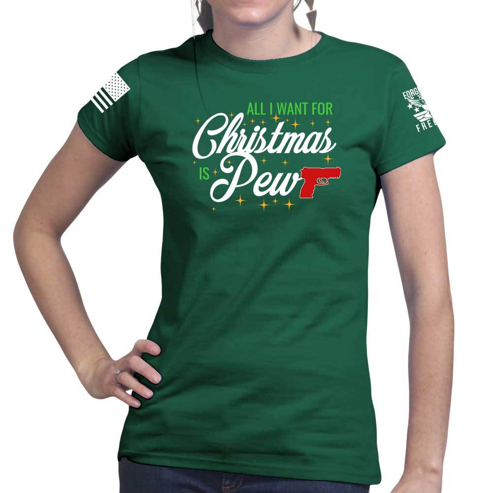 All I Want For Christmas Is Pew Ladies T-shirt Hoodie, Sweatshirt | CoreVibeTees.com (Image 2)