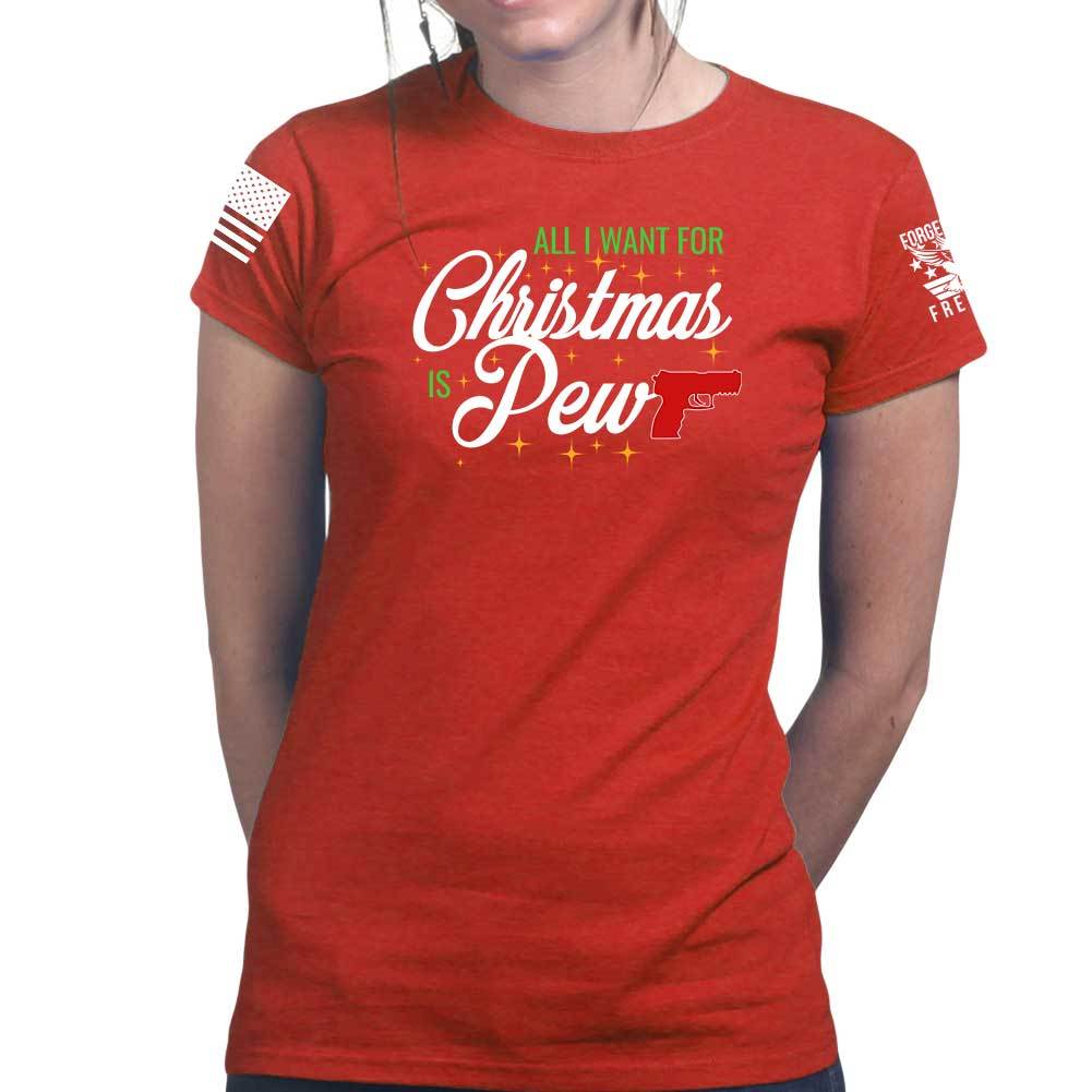 All I Want For Christmas Is Pew Ladies T-shirt Hoodie, Sweatshirt | CoreVibeTees.com (Image 3)