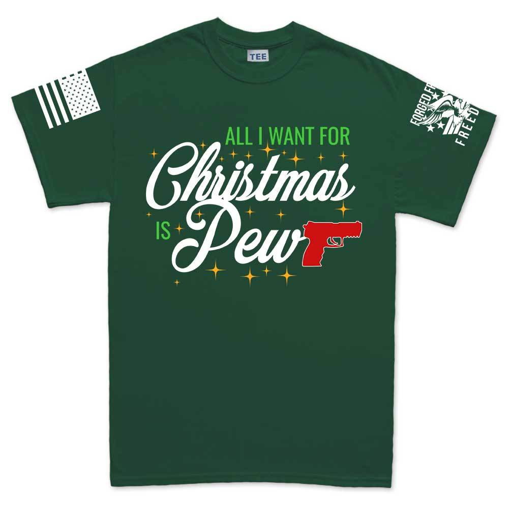 All I Want For Christmas Is Pew Men's T-shirt Hoodie, Sweatshirt | CoreVibeTees.com (Image 1)