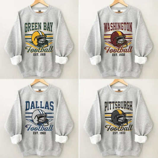 All Teams Football Sport Grey Sweatshirt, Dallas Football, Green Bay Football, Vintage Football Sweatshirt, Shirt, Gift For Fan