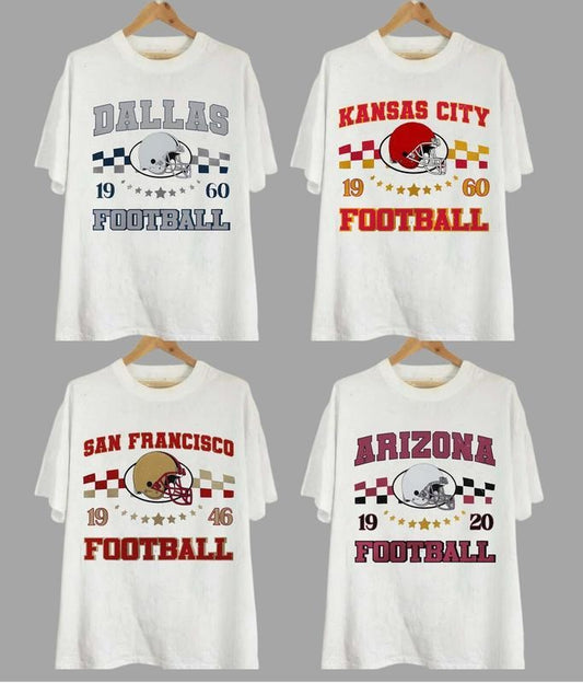 All Teams Football Vintage Style Crewneck Sweatshirt, Retro Design