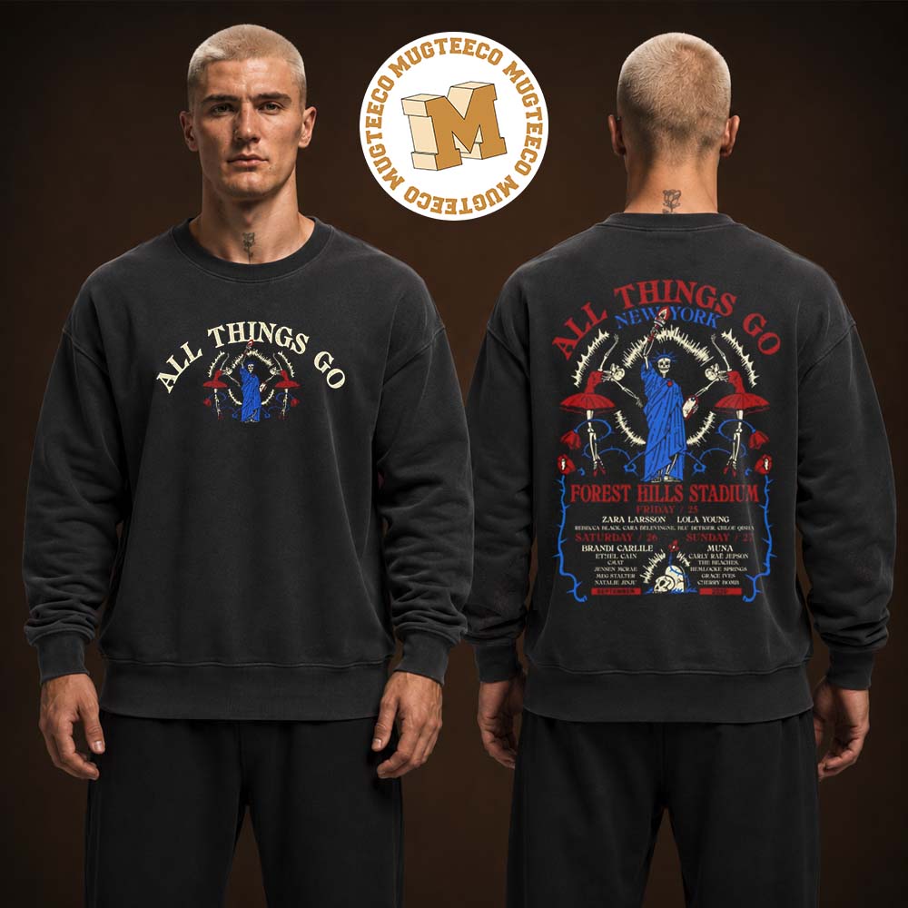 All Things Festival Merch NYC Skeleton Ball On Sptember 2026 Two Sided Unisex Long Sleeve Shirt