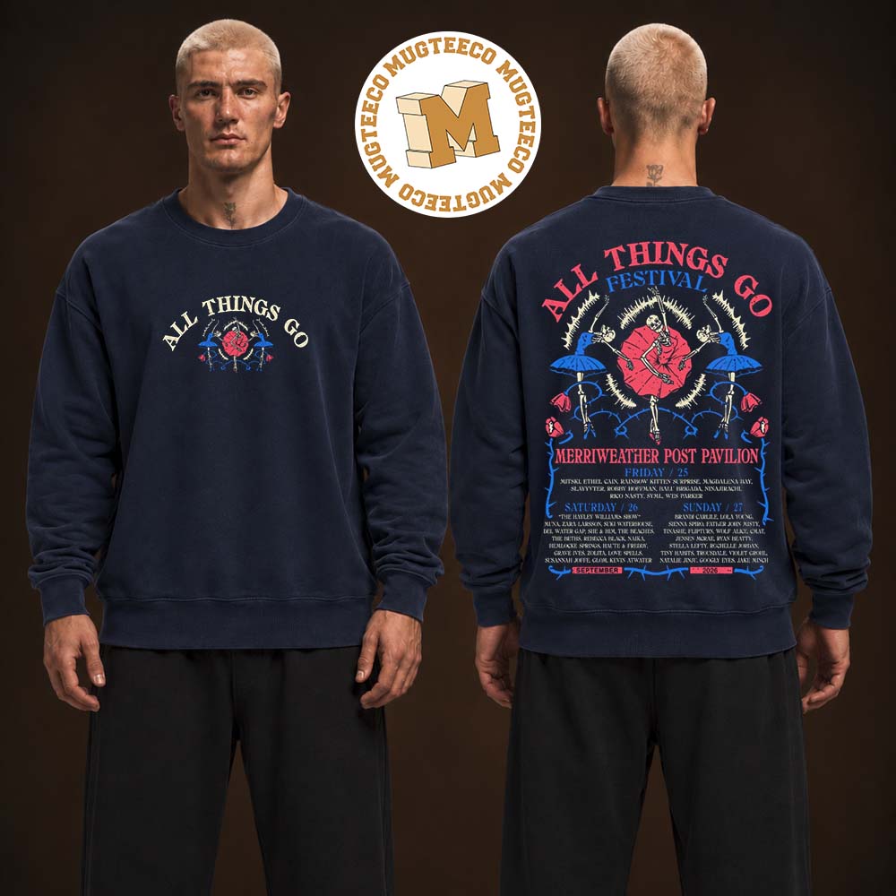 All Things Festival Merch Tee DC Skeleton Ball On Sptember 2026 Two Sided Long Sleeve Unisex Shirt