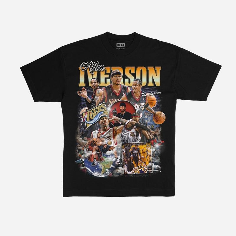 Allen Iverson The Answer Vintage Graphic TEE | VINTAGE GRAPHIC T-SHIRT SWEATSHIRT HOODIE | SPORT TEE | GIFT FOR FAN - HeatStreet Classics