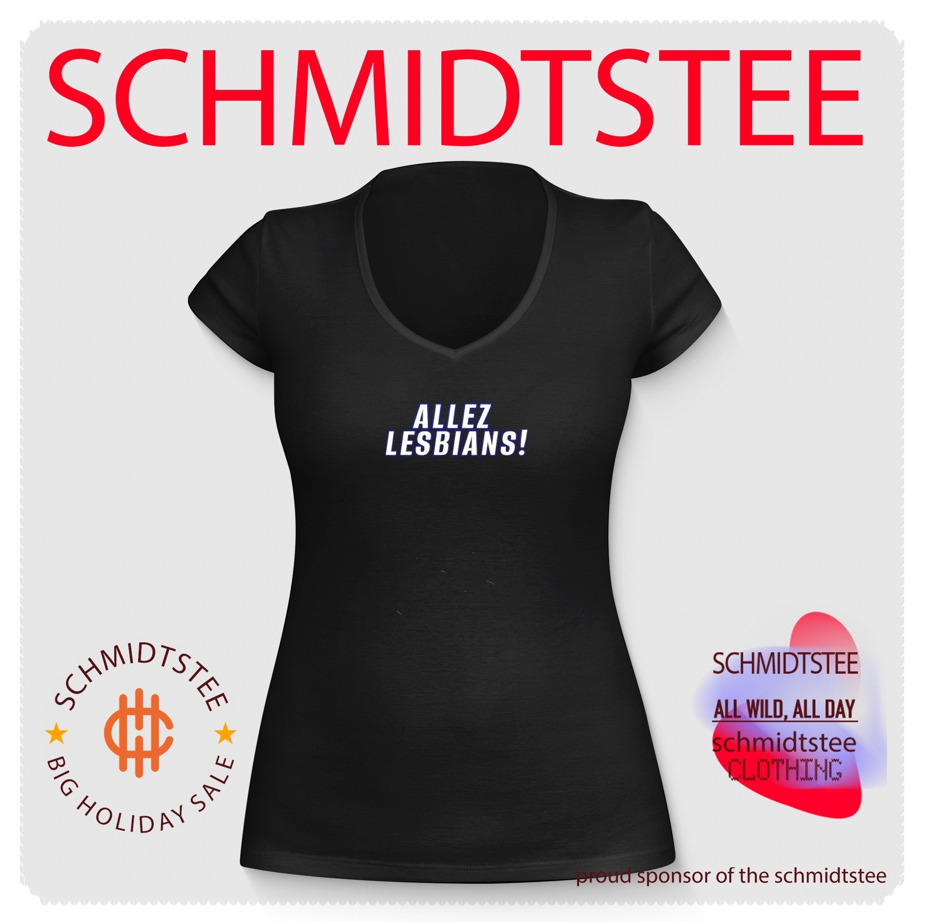 Allez Lesbians text shirt