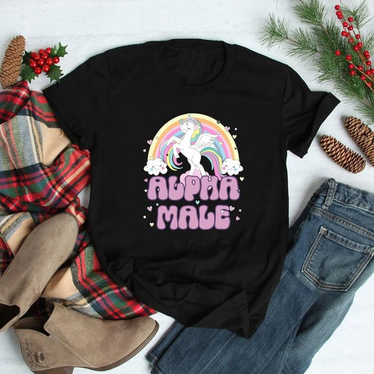 Alpha Male Unicorn Rainbow , Funny , Offensive  Weird  T-shirt, sweater and Hoodie