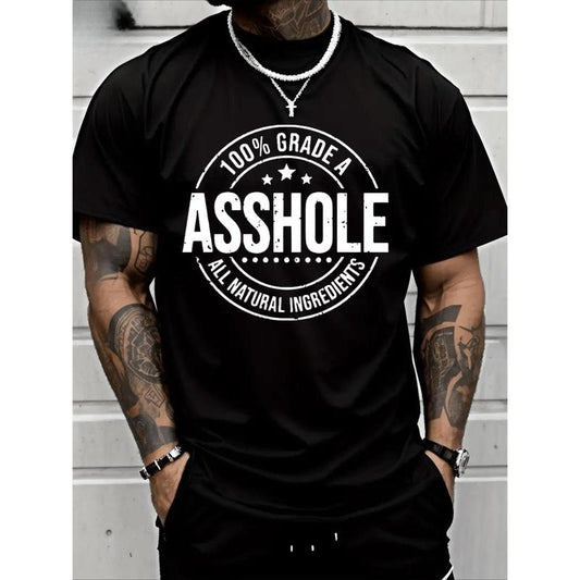 Alphabet Printed Comfortable Loose Fit T-Shirt Cotton T Shirt Made in USA