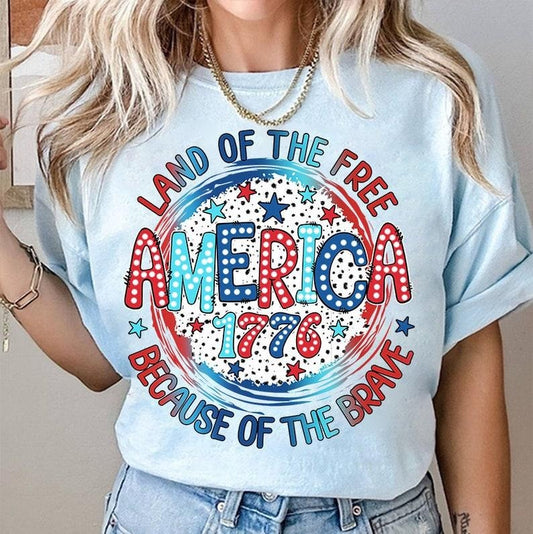 America Dalmatian, Dalmatian Dots , 4th Of July , Land of the Free, Brave Independence Day, USA , America 1776  T-shirt, sweater and Hoodie