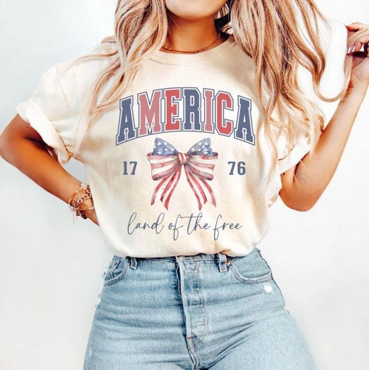 America Shirt, Fourth of July USA Shirt, 4th of July Tee, Patriotic Land of The Free Shirt