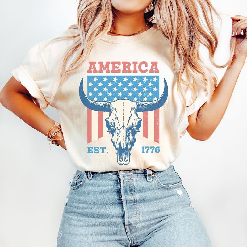 America Shirt, USA TShirt, Fourth of July Shirt, 4th of July, Patriotic Sweatshirt, Red White and Blue, 1776 Tee