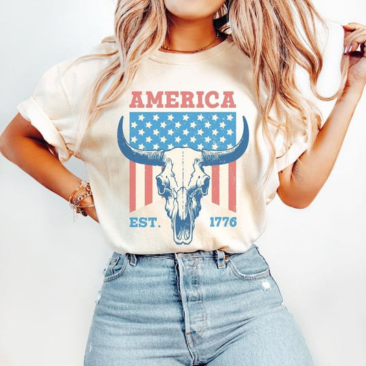 America Shirt, USA TShirt, Fourth of July Shirt, 4th of July, Patriotic Sweatshirt, Red White and Blue, 1776 Tee