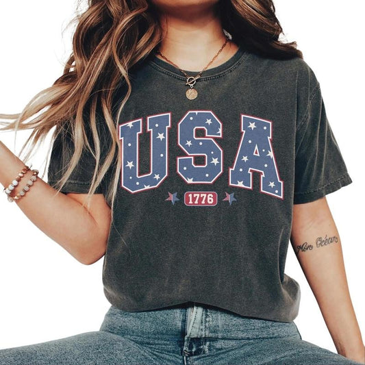America Shirt, Vintage USA T-shirt, 4th of July T-Shirt, Independence Day T Shirt, Vintage USA Shirt, Comfort Colors T Shirt