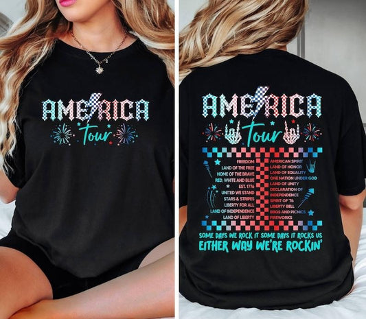 America Tour Shirt, Retro 4th of July Gift Shirt, 1776 Independence Day Shirt, America Shirt, American Flag, Memorial Day  T-shirt, sweater and Hoodie